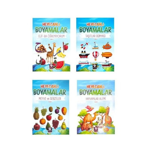 Heyecanlı Boyamalar Seti 4 Kitap