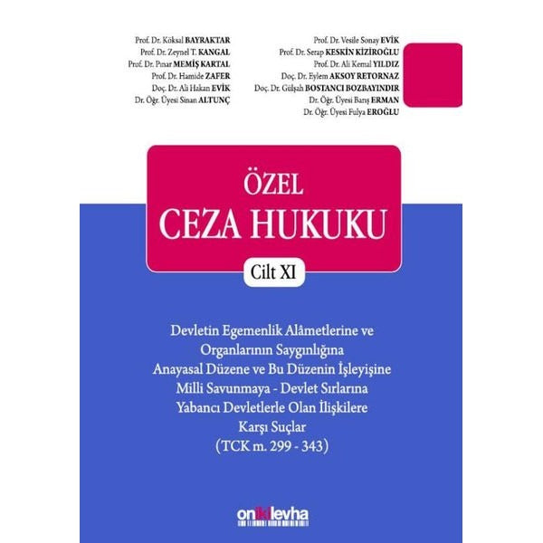 Özel Ceza Hukuku Cilt XI | On İki Levha Yayınları (Ciltsiz)