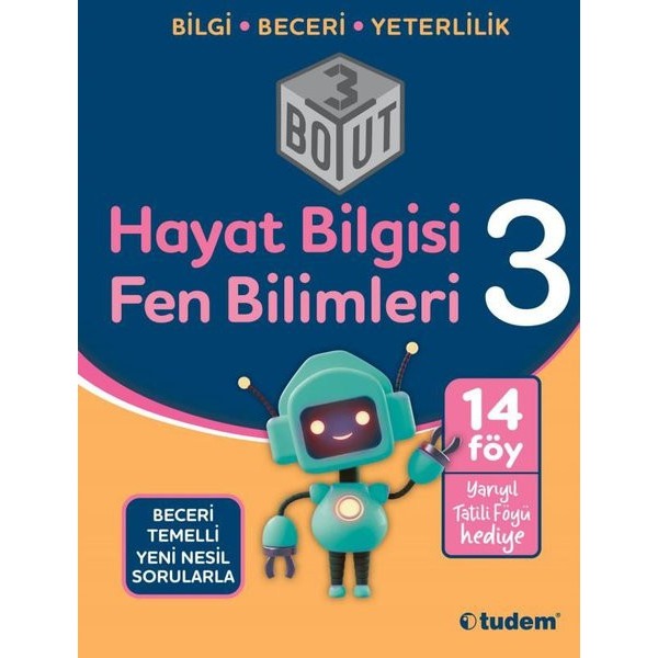 3.Sınıf Hayat Bilgisi + Fen Bilimleri 3 Boyut | Tudem Yayınları - Ders Kitapları (İnce Kapak)