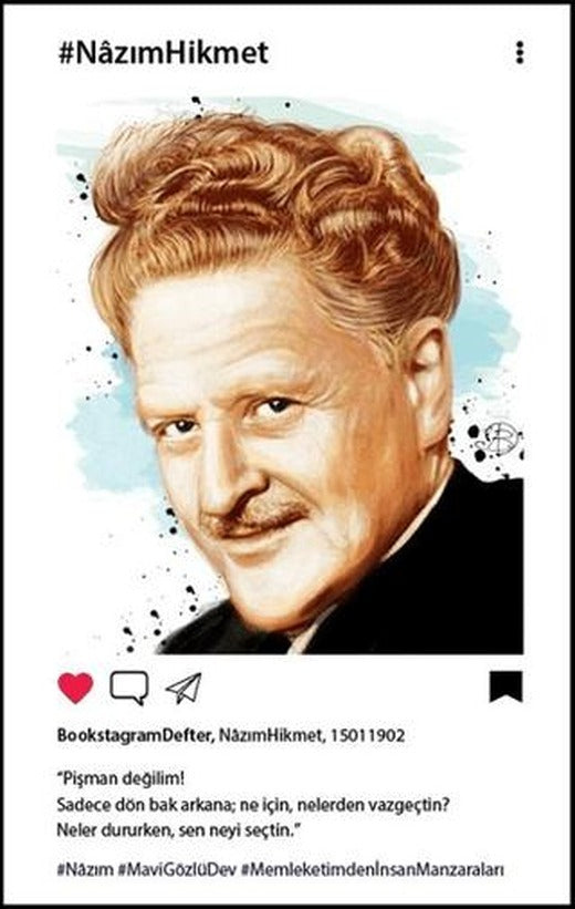 Nazım Hikmet Bookstagram Defter | Aylak Adam Kültür Sanat Yayıncılık