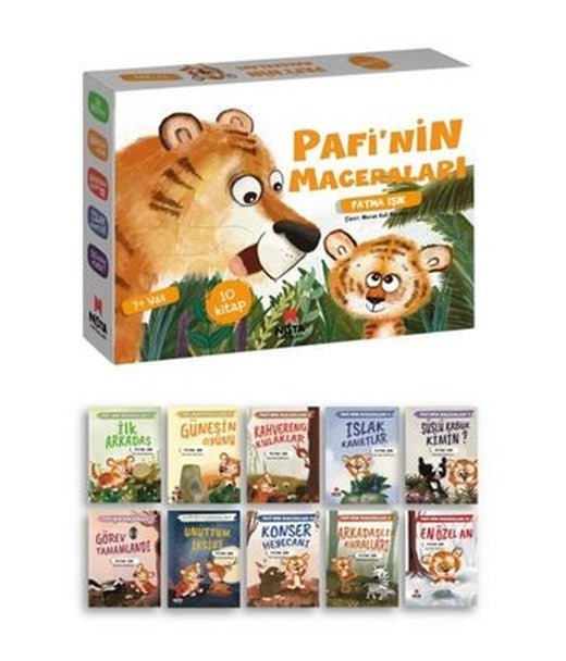 Pafi'nin Maceraları 7+ Yaş Seti - 10 Kitap Takım | Nista Yayınları (İnce Kapak)