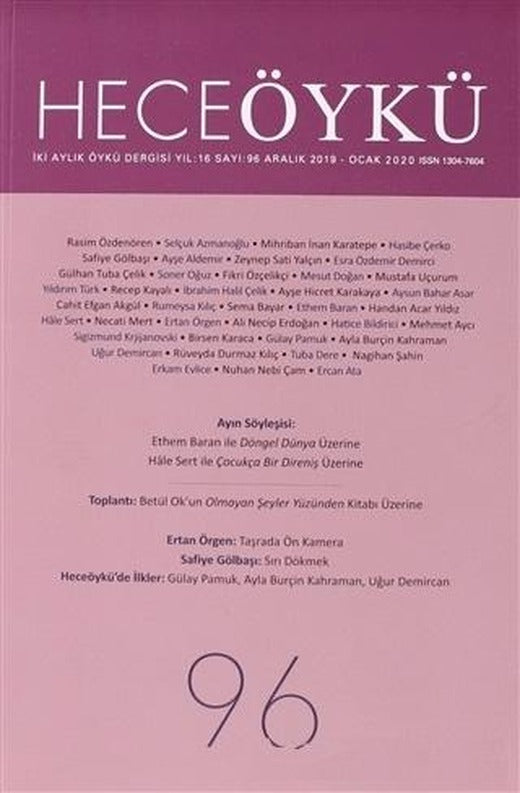 Hece Öykü Dergisi Sayı: 96 (Aralık - Ocak 2020) | Hece Dergisi (Ciltsiz)