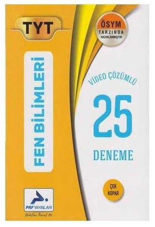 TYT Fen Bilimleri Video Çözümlü 25 Deneme | PRF Paraf Yayınları (İnce Kapak)