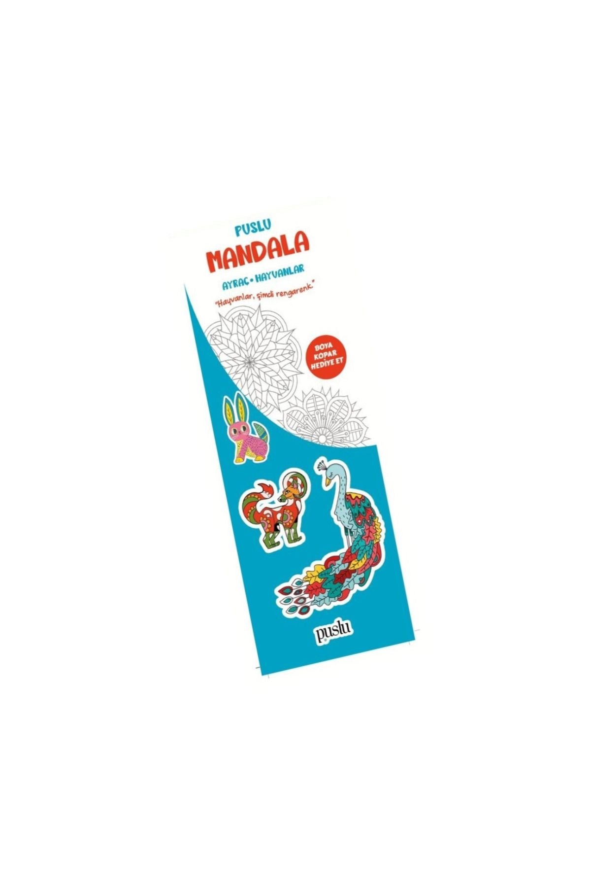 Mandala  Çocuk Ayraç - Hayvanlar | Puslu Yayıncılık (İnce Kapak)
