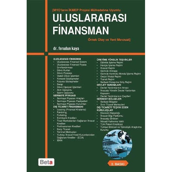 Uluslararası Finansman | Beta Yayınevi (Ciltsiz)
