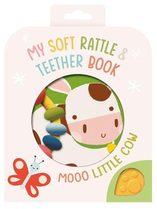 My Soft Rattle and Teether: Moo! Cow | Yoyo Books (Ciltli)