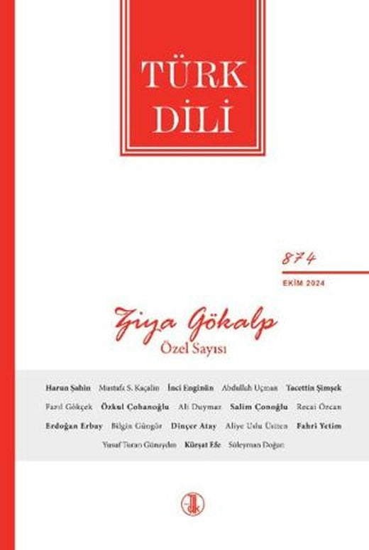 Türk Dili Dergisi Sayı: 874 Ekim 2024 | Türk Dil Kurumu Yayınları (Ciltsiz)