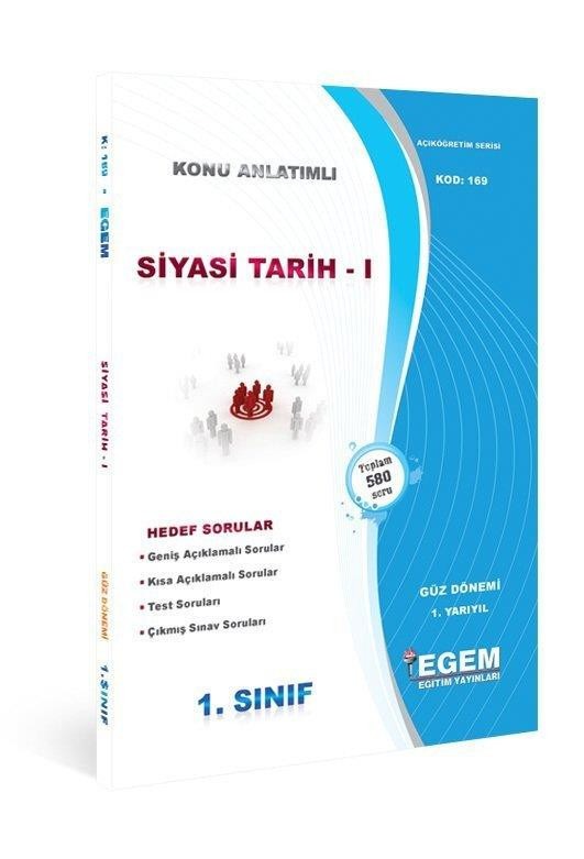 1. Sınıf 1. Yarıyıl Siyasi Tarih 1 Konu Anlatımlı Soru Bankası - Kod 169