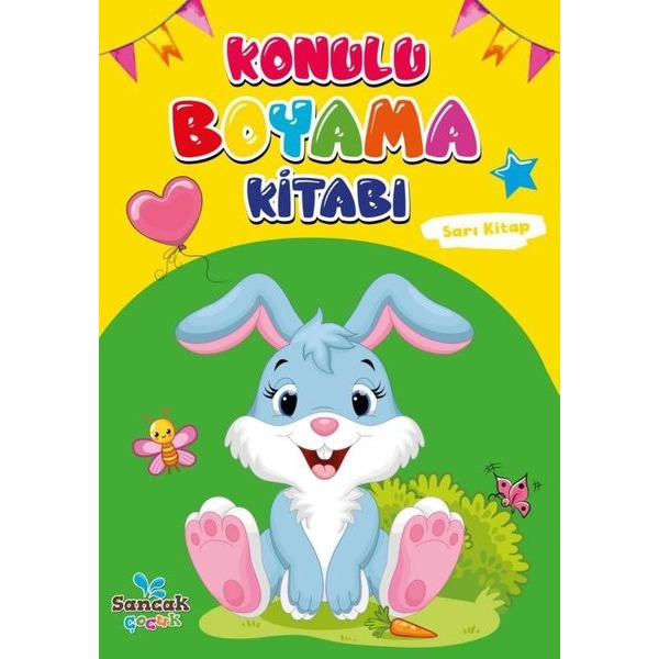 Konulu Boyama Kitabı - Sarı Kitap | Sancak Çocuk (Ciltsiz)