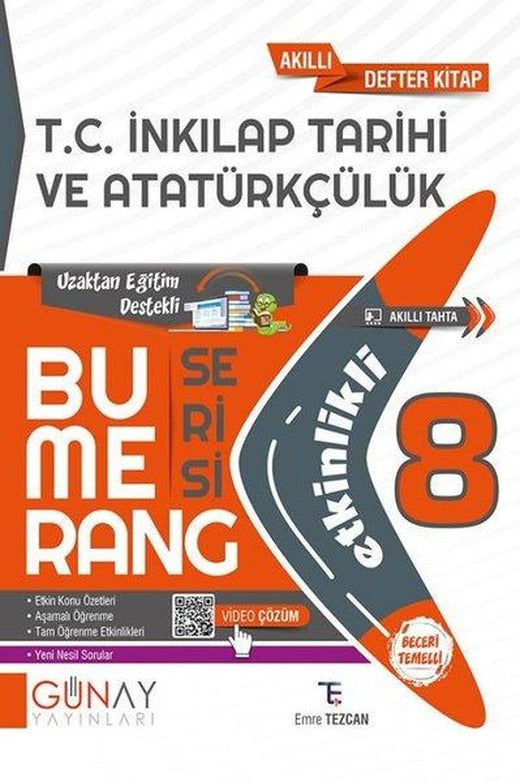 8. Sınıf Bumerang Etkinlikli T.C. İnkılap Tarihi Ve Atatürkçülük | Günay Yayıncılık (İnce Kapak)