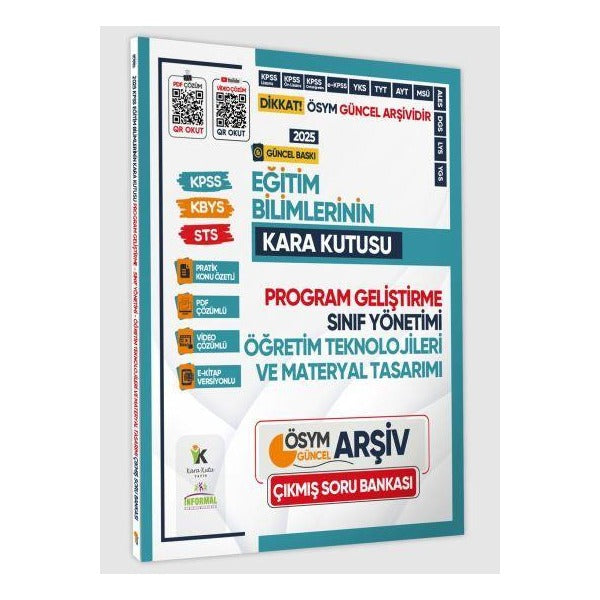 2025 Eğitim Bilimlerinin Kara Kutusu Program Geliştirme-Sınıf-Materyal Konu Ö. Çözümlü Soru Bankası