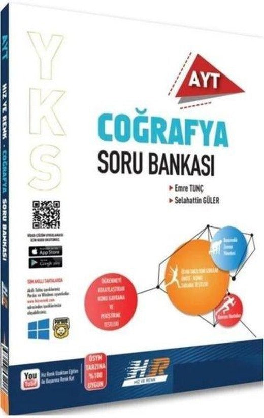 AYT Coğrafya Soru Bankası | Hız ve Renk Yayınları (İnce Kapak)