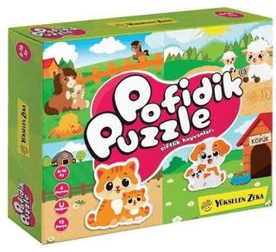 6-16 Ay İlk Pofidik Magnet Puzzle - Çiftlik Hayvanları