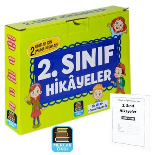 2. Sınıf Hikayeler Okuma Seti - 10 Kitap Takım | Mercan Okul (İnce Kapak)