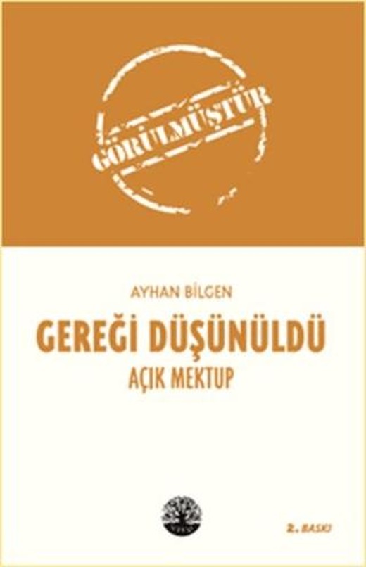 Gereği Düşünüldü | Vivo Yayınevi (Ciltsiz)