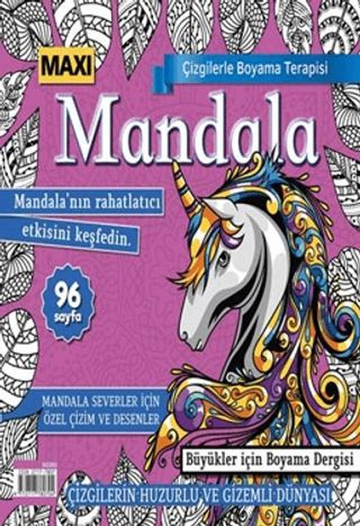 Maxi Mandala Çizgilerle Boyama Terapisi 10 | Maxi Yayıncılık (Ciltsiz)