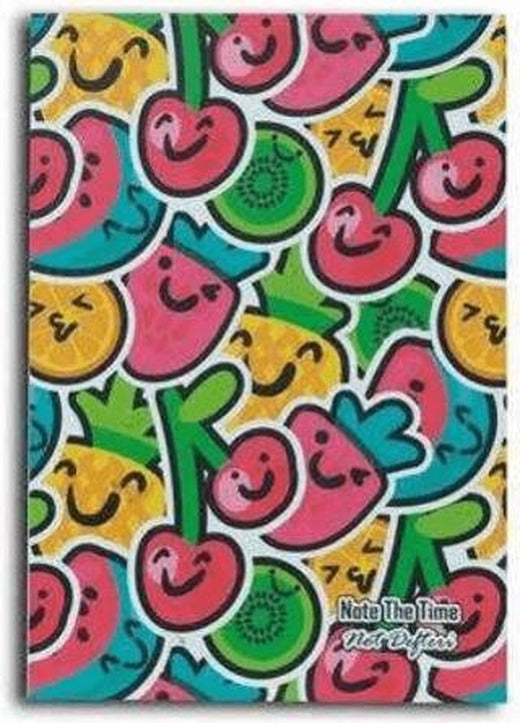 Happy Fruits Patterns Not Defteri | Note The Time