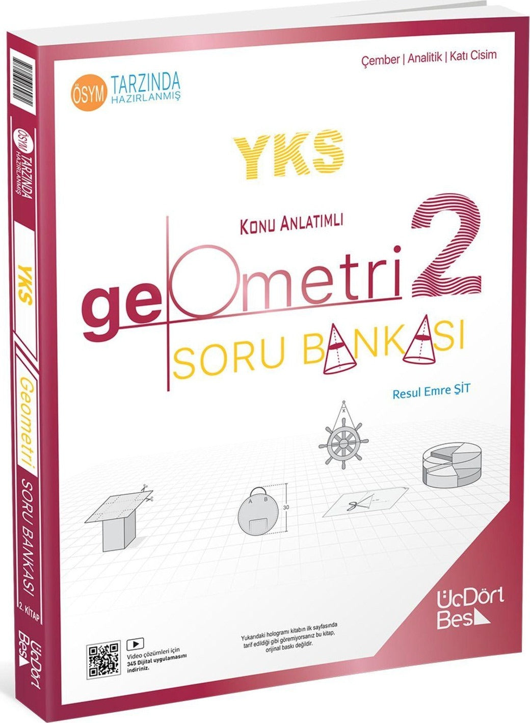 YKS Geometri Konu Anlatımlı Soru Bankası 2. Kitap | Üç Dört Beş Yayınları (Ciltsiz)