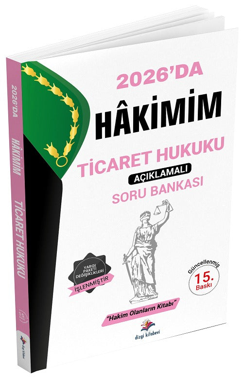 2026 Hakimlik Hakimim Ticaret Hukuku Soru Bankası | Dizgi Kitap (Ciltsiz)
