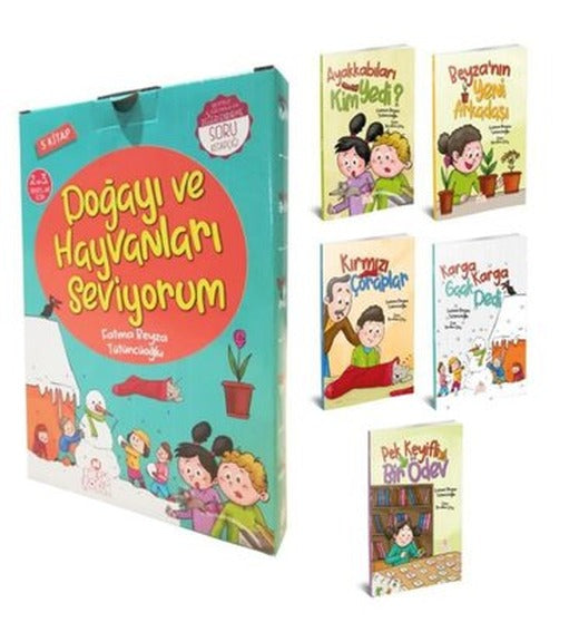 Doğayı ve Hayvanları Seviyorum Serisi Seti - 5 Kitap Takım | Nesil Çocuk Yayınları (İnce Kapak)