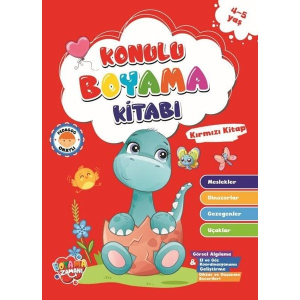 Konulu Boyama Serisi-Yeşil Kitap 4-5 Yaş | Boyama Zamanı (Ciltsiz)