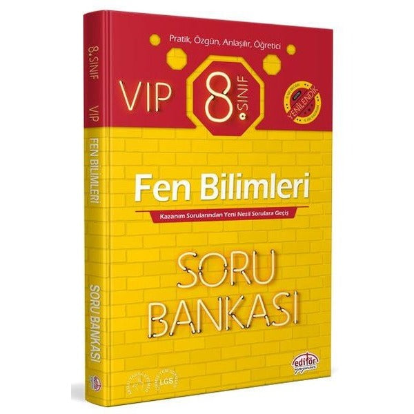 8.Sınıf VIP Fen Bilimleri Soru Bankası | Editör (İnce Kapak)