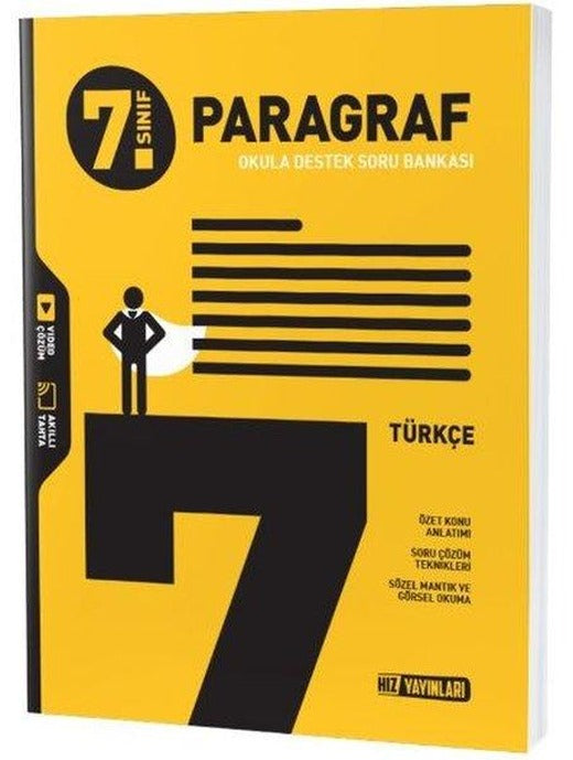 7.Sınıf Türkçe Paragraf Soru Bankası | Hız Yayınları (İnce Kapak)
