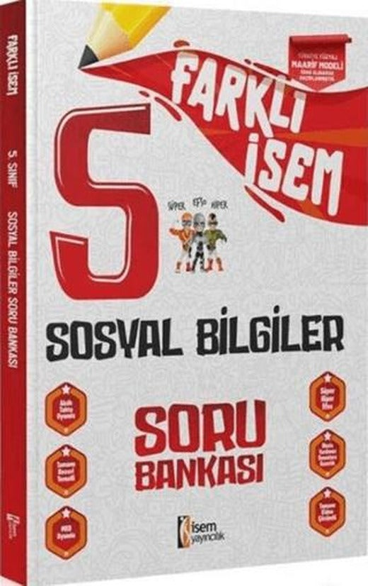5. Sınıf Sosyal Bilgiler Farklı İsem Soru Bankası | İSEM Yayıncılık (Ciltsiz)