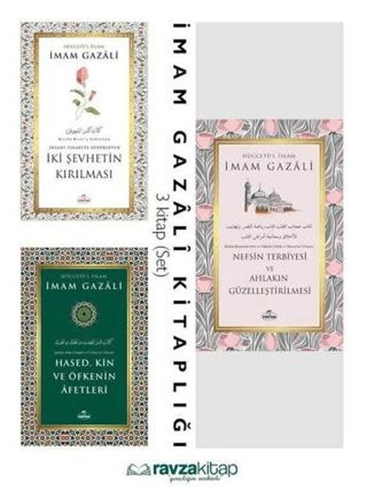 İmam Gazali Nefisle Mücadele Seti - İki Şehvetin Kırılması, Hased Kin, Nefsin Terbiyesi (3 Kitap Set)