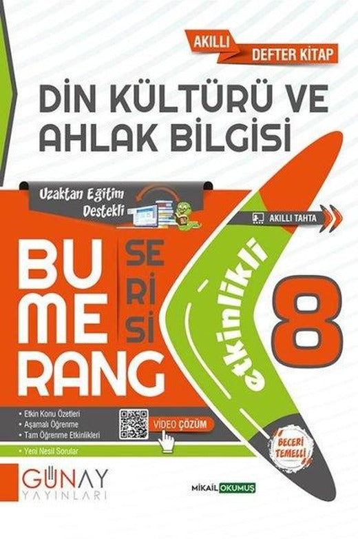 8. Sınıf Bumerang Etkinlikli  Din Kültürü Ve Ahlak Bilgisi | Günay Yayıncılık (İnce Kapak)