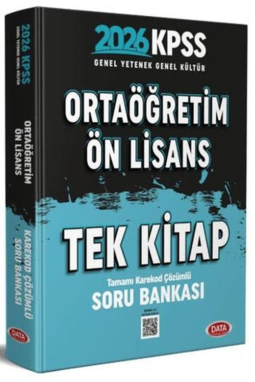 2026 KPSS Genel Yetenek - Genel Kültür Tek Kitap Ortaöğretim Ön Lisans Soru Bankası | Data Yayınları (Ciltsiz)