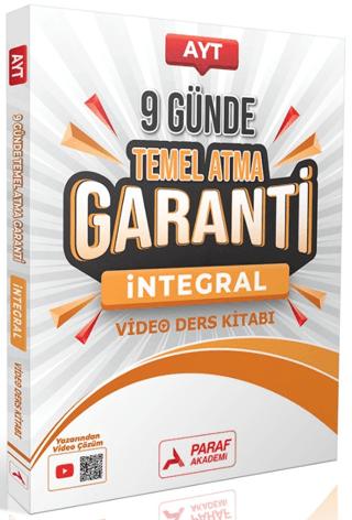 AYT İntegral 9 Günde Temel Atma Garanti Video Ders Kitabı | Paraf Akademi (Ciltsiz)  - Resim 1