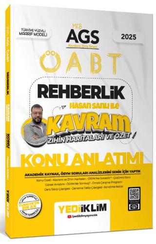 2025 MEB AGS ÖABT Rehberlik Hasan Sanlı ile Kavram Zihin Haritaları ve Özet Konu Anlatımı | Yediiklim Yayınları (Ciltsiz)  - Resim 1