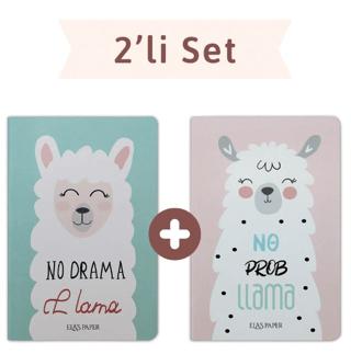 Lama Düz Twins (2 Defter Takım) | Elaspaper - Resim 1