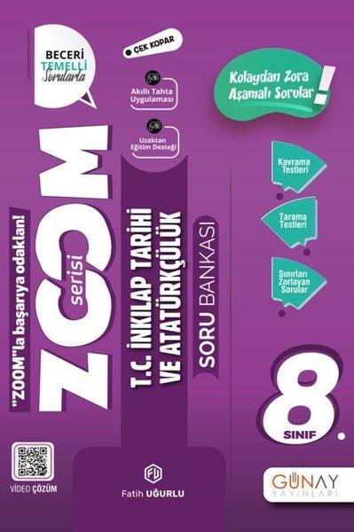 8. Sınıf Zoom Serisi T.C. İnkılap Tarihi Ve Atatürkçülük Soru Bankası | Günay Yayıncılık (İnce Kapak)  - Resim 1