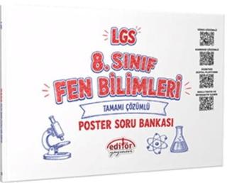 8. LGS Sınıf Fen Bilimleri Poster Soru Bankası | Editör Yayınevi (Ciltsiz)  - Resim 1