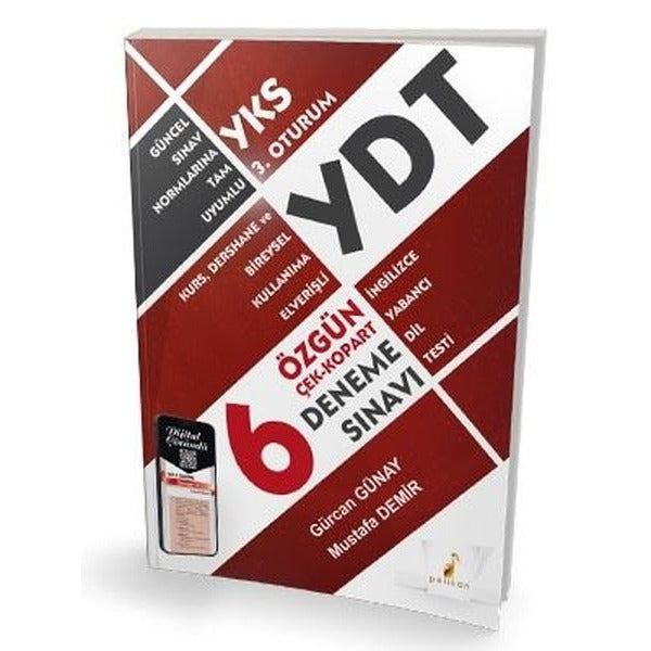 YDT İngilizce Çek Kopar 6 Özgün Deneme Sınavı Dijital Çözümlü