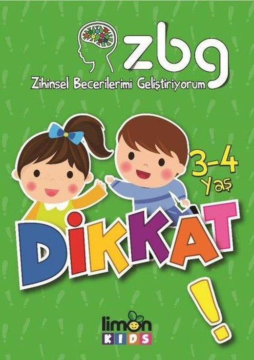 Zihinsel Becerilerimi Geliştiriyorum 3-4 Yaş Dikkat! | Limonkids (İnce Kapak)