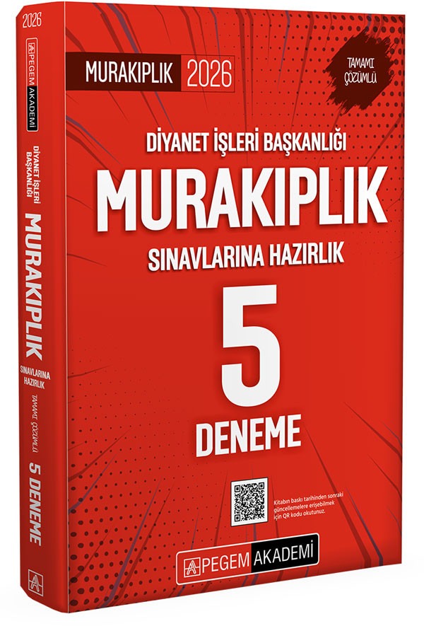 2026 Diyanet İşleri Başkanlığı Murakıplık Sınavlarına Hazırlık Tamamı Çözümlü 5 Deneme | Pegem Akademi Yayıncılık (Ciltsiz)