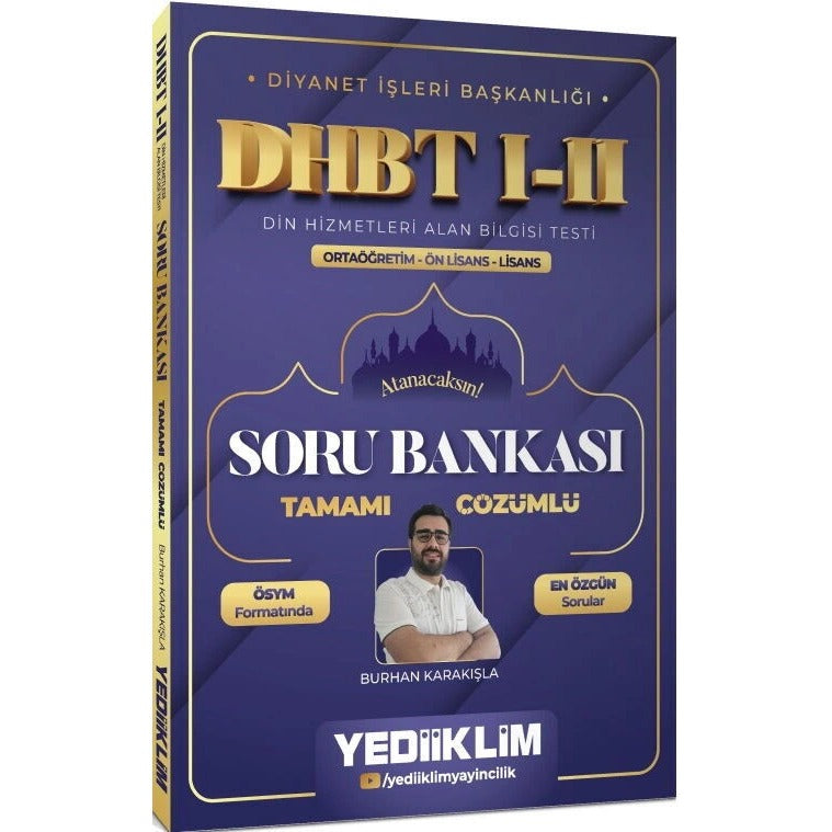 Diyanet İşleri Başkanlığı DHBT I-II Ortaöğretim - Ön Lisans - Lisans Tamamı Çözümlü Soru Bankası