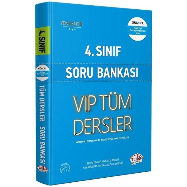 4.Sınıf VIP Tüm Dersler Soru Bankası - Mavi Kitap | Editör (İnce Kapak)