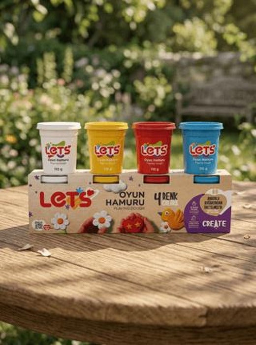 Let's 4 Renk Oyun Hamuru 440g | Lets