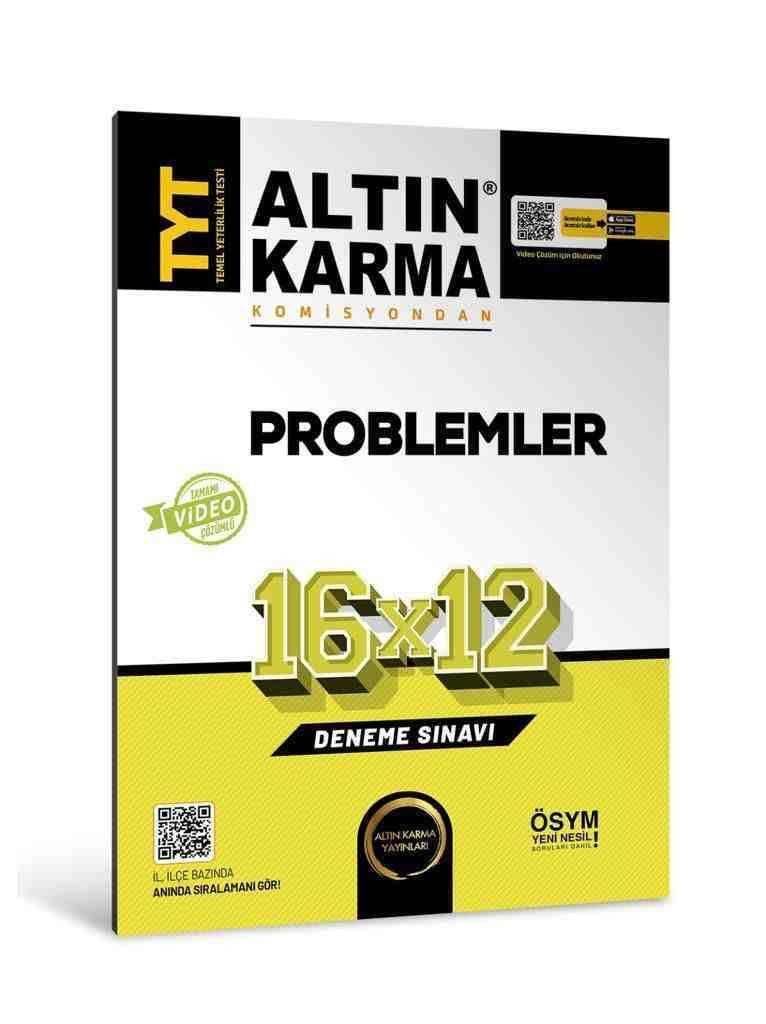 TYT Problemler 16x12 Deneme Sınavı | Altın Karma Yayınları (İnce Kapak)