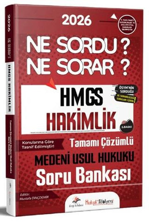 2026 Hukuk Atölyesi HMGS Hakimlik Ne Sordu Ne Sorar Medeni Usul Hukuku Tamamı Çözümlü Soru Bankası