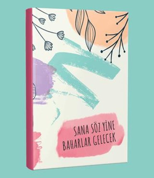 Baharlar Gelecek Çizgili Defter | Mor Kelebek