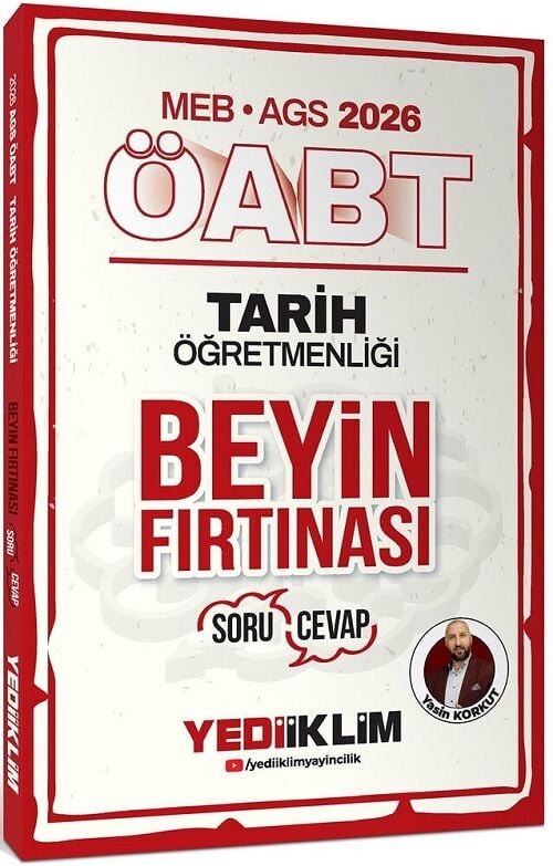 2026 MEB AGS ÖABT Tarih Öğretmenliği Beyin Fırtınası Soru Cevap | Yediiklim Yayınları (Ciltsiz)