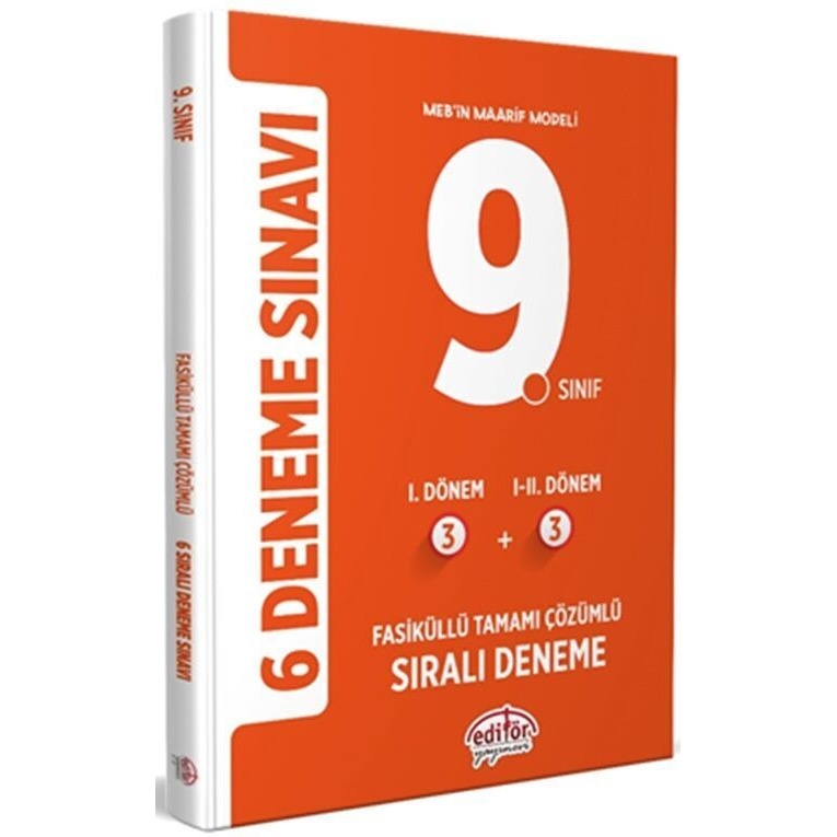 9. Sınıf (3+3) Fasiküllü Tamamı Çözümlü 6 Deneme Sınavı