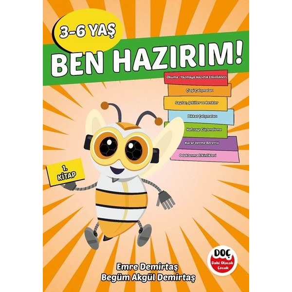 Ben Hazırım! 3 - 6 Yaş 1. Kitap | Dahi Olacak Çocuk Yayınları (İnce Kapak)