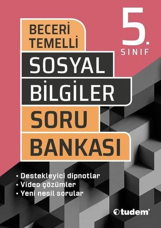 5.Sınıf Sosyal Bilgiler Beceri Temelli Soru Bankası | Tudem Yayınları - Ders Kitapları (İnce Kapak)