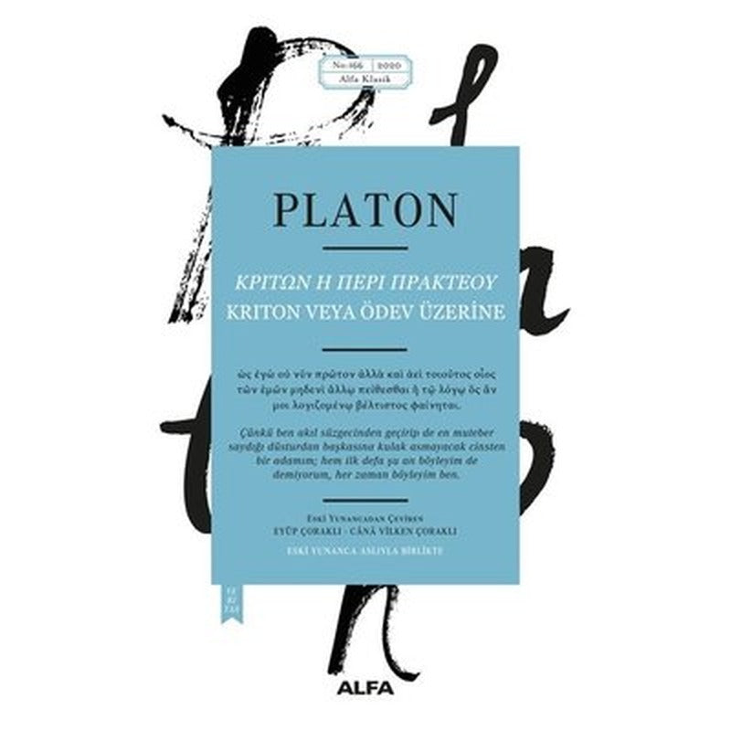 Kriton veya Ödev Üzerine | Alfa Yayınları